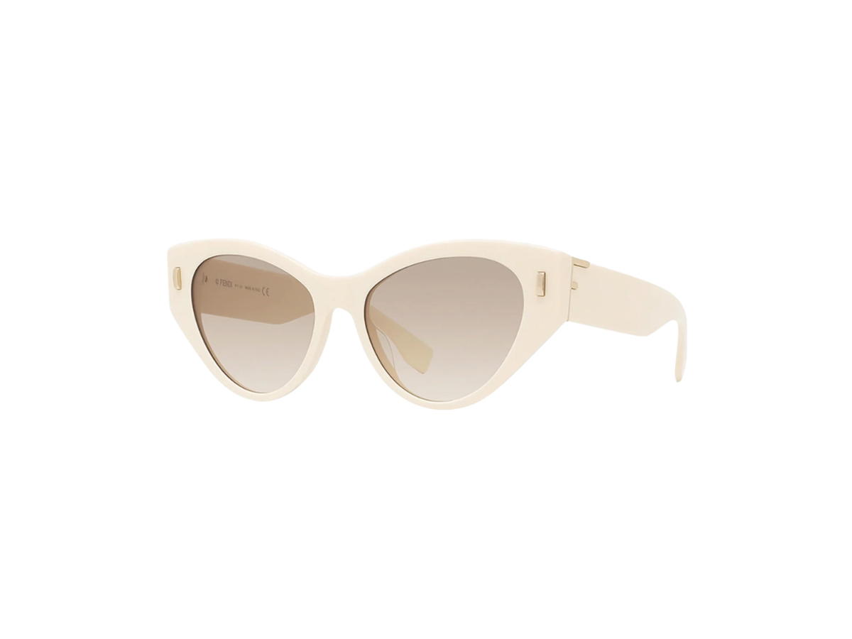 Fendi Fendi Cat Eye Ladies Sunglasses Light Brown White