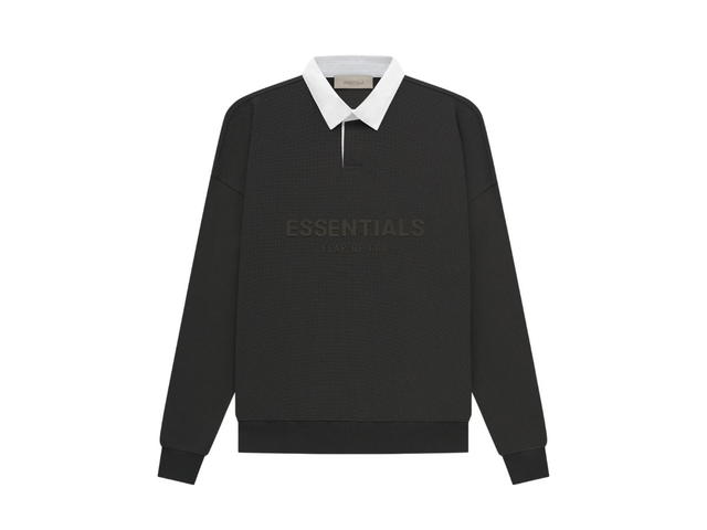 Fear of God Fear of God Essentials Waffle Henley Rugby Off-Black (SS23) - view 1