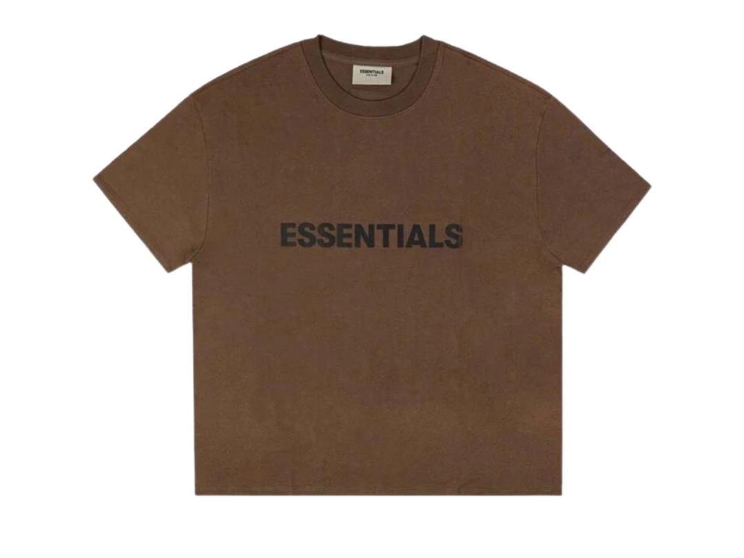 Fear of God Fear of God Essentials 3D Silicon Applique Boxy T-Shirt Brown (SS20)