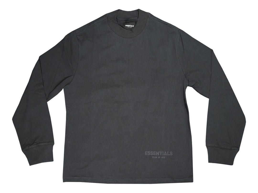 Fear of God Fear of God ESSENTIALS 3M Logo Long Sleeve Boxy T-Shirt Black/White