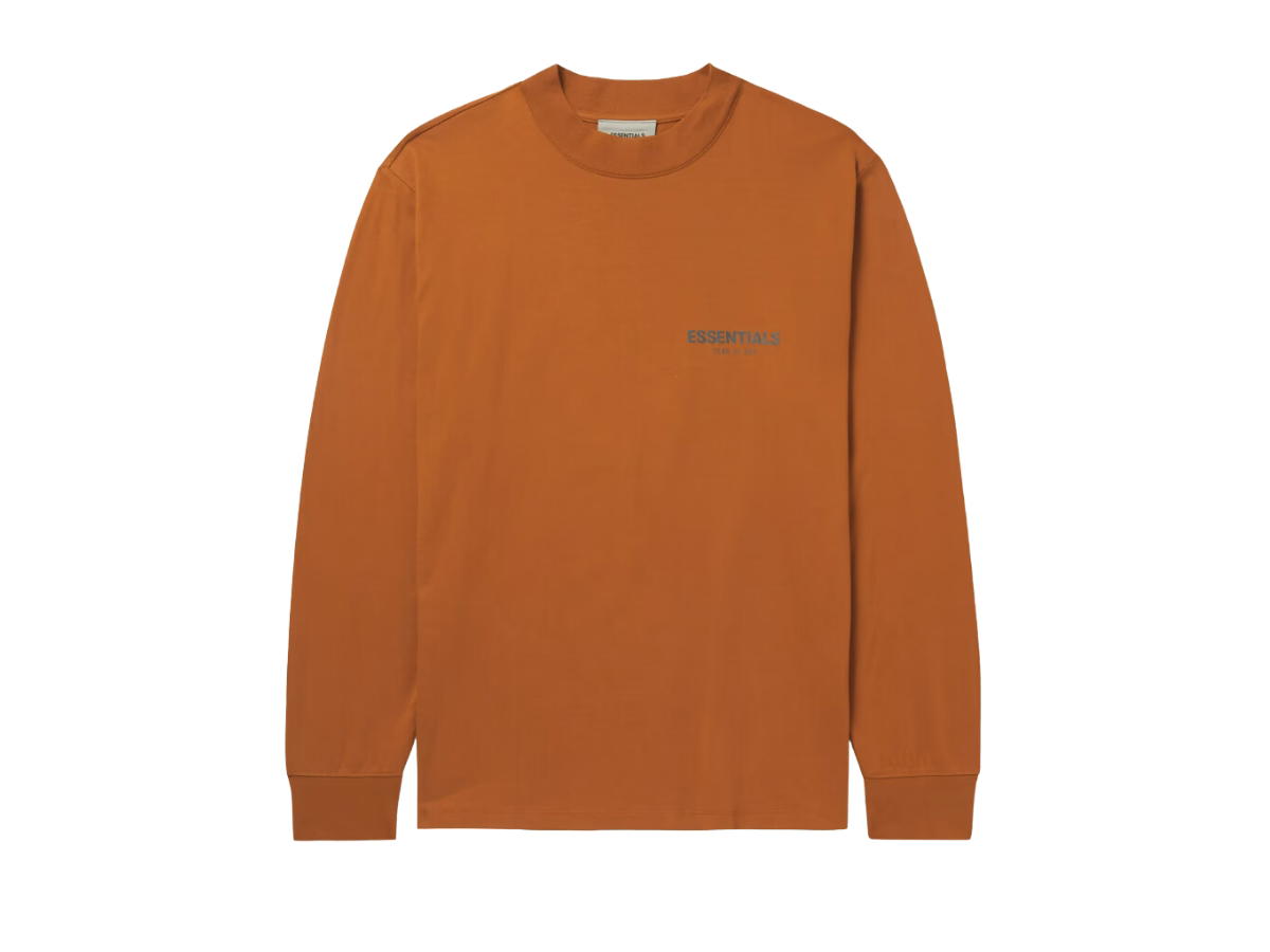 Fear of God Fear of God Essentials Appliquéd Logo-Print Cotton-Jersey T-Shirt Brown