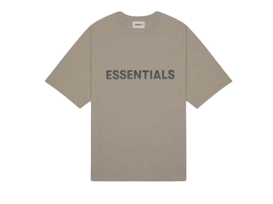 Fear of God Fear of God Essentials 3D Silicon Applique Boxy T-Shirt Taupe