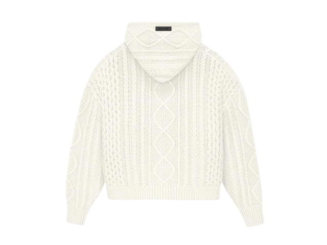 Fear of God Fear of God Essentials Cable Knit Hoodie Cloud Dancer (FW23) - view 2