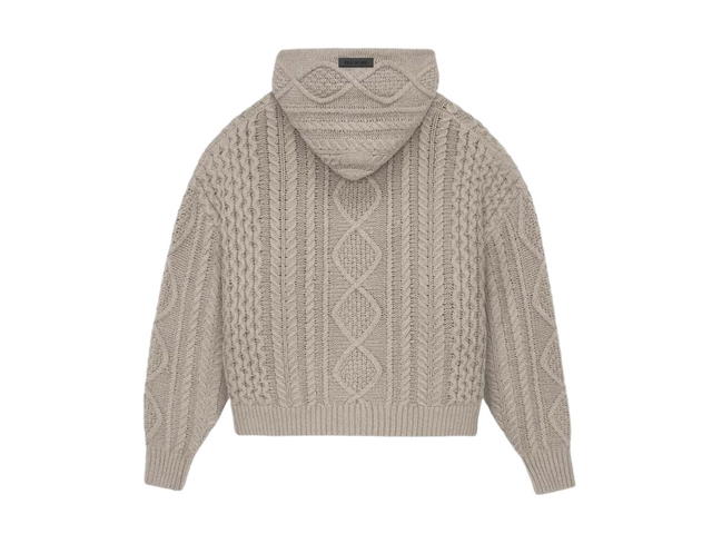 Fear of God Fear of God Essentials Cable Knit Hoodie Core Heather (FW23) - view 2