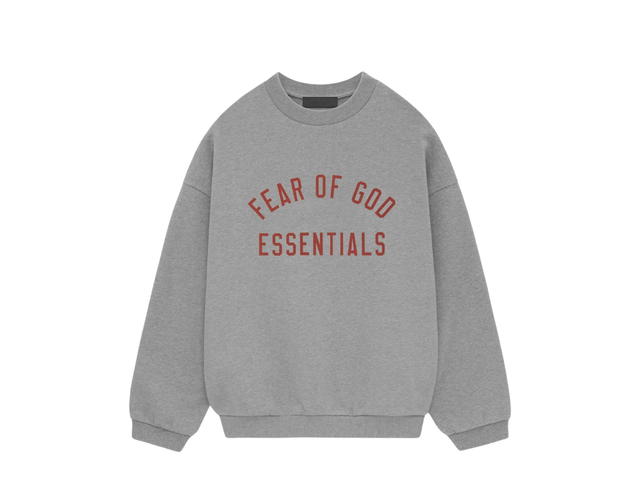 Fear of God Fear of God Essentials Fleece Crewneck Fear of God Essentials Screen Print Dark Heather (FW24) - view 1