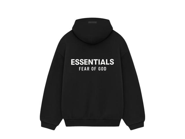 Fear of God Fear of God Essentials Fleece Hoodie Black (FW24) - view 2