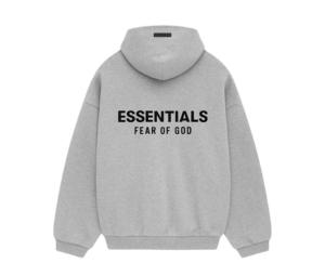 Buy Fear of God Essentials Fleece Hoodie Light Heather Gray (FW24) at Sasom – Authentic and Ready to Ship
