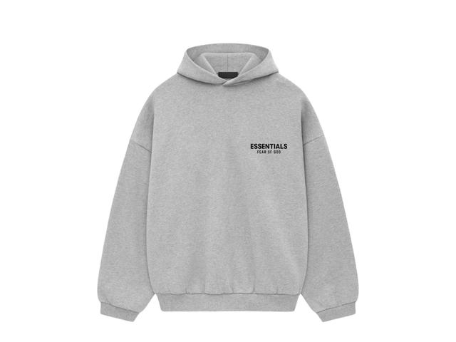 Fear of God Fear of God Essentials Fleece Hoodie Light Heather Gray (FW24) - view 1