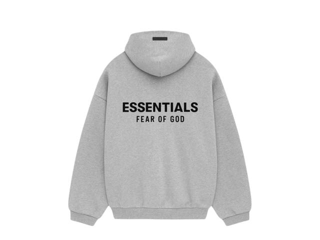 Fear of God Fear of God Essentials Fleece Hoodie Light Heather Gray (FW24) - view 2