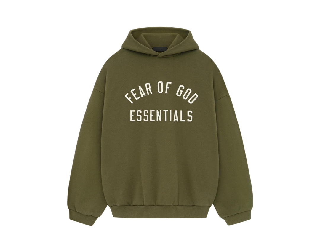 Fear of God Fear of God Essentials Fleece Hoodie Military (FW24)