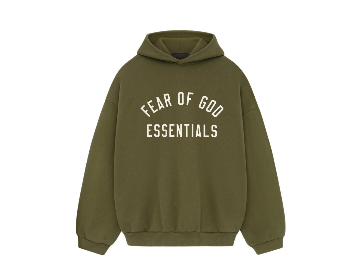 Fear of God Fear of God Essentials Fleece Hoodie Military (FW24)