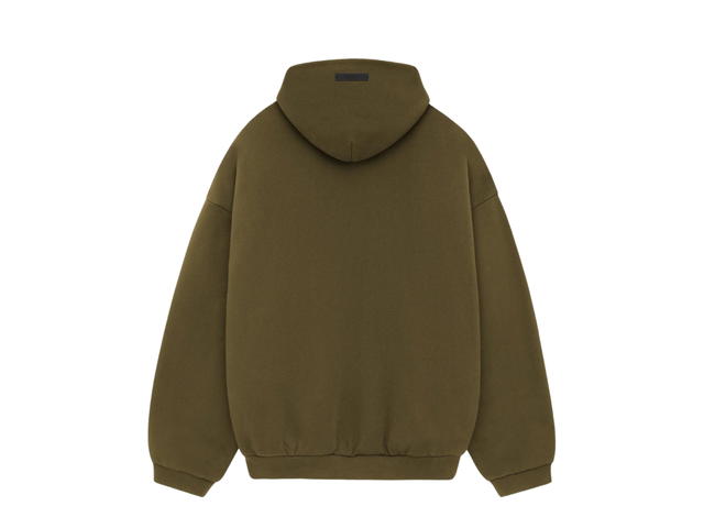 Fear of God Fear of God Essentials Fleece Hoodie Olive (FW24) - view 2