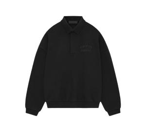 Buy Fear of God Essentials Fleece Polo Black (FW24) at Sasom – Authentic and Ready to Ship