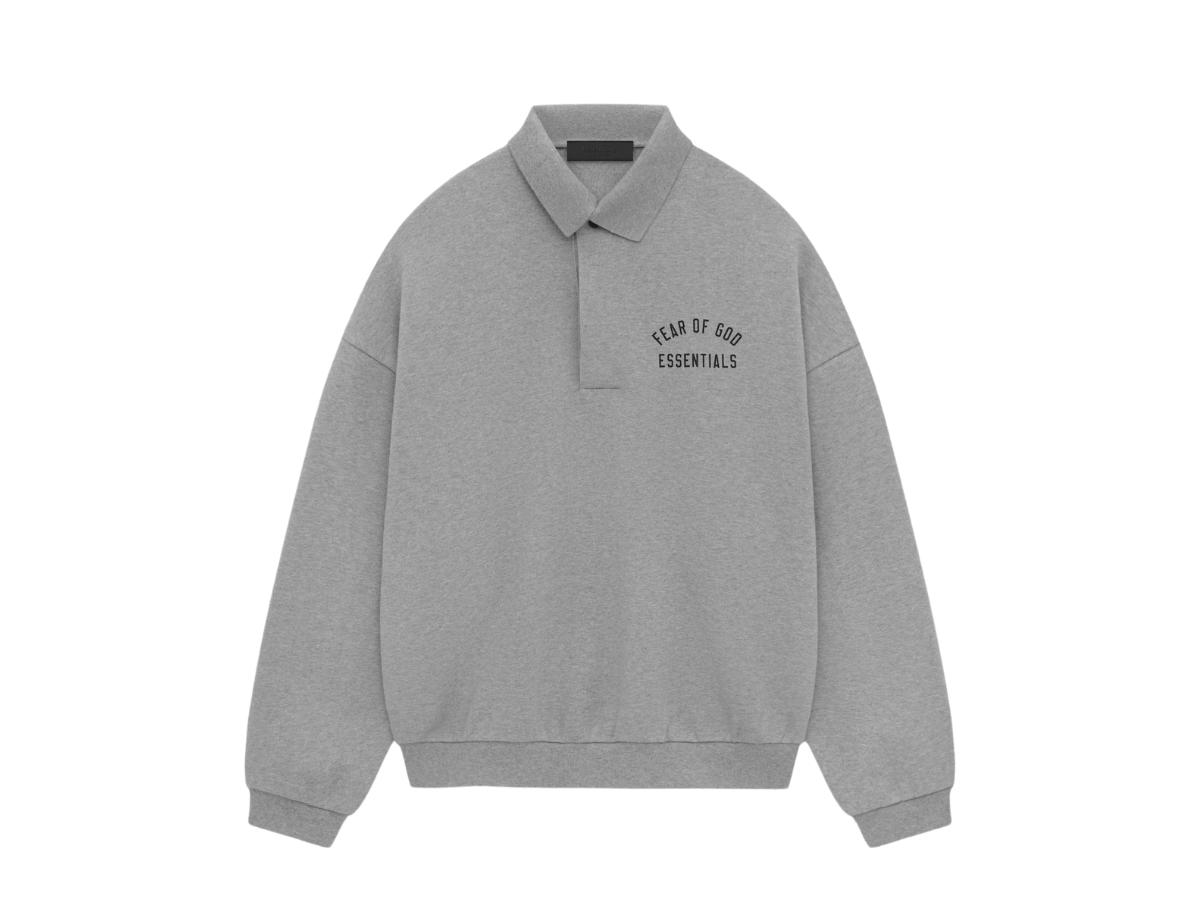 Fear of God Fear of God Essentials Fleece Polo Essentials Fear of God Screen Print Dark Heather
