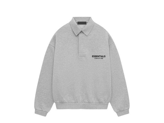 Fear of God Fear of God Essentials Fleece Polo Light Heather Gray - view 1