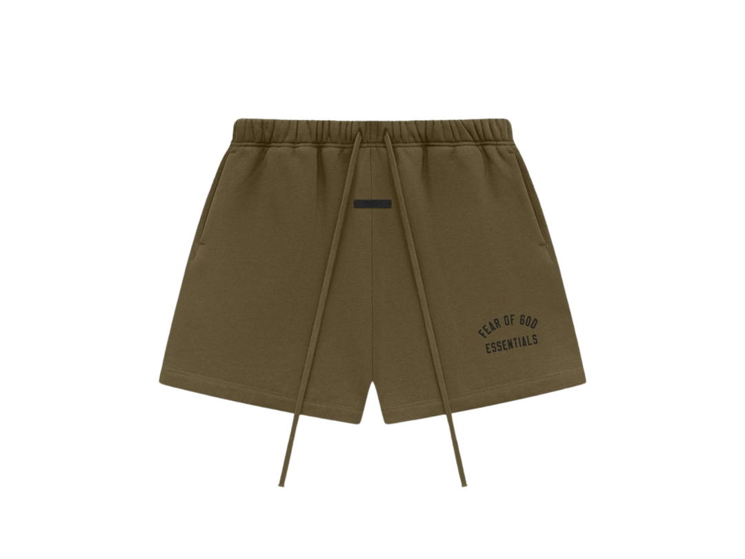 Fear of God Fear of God Essentials Fleece Soccer Short Olive (FW24)
