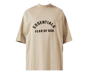 Buy Fear of God Essentials Flocked Logo Crewneck Tee Dusty Beige at Sasom – Authentic and Ready to Ship