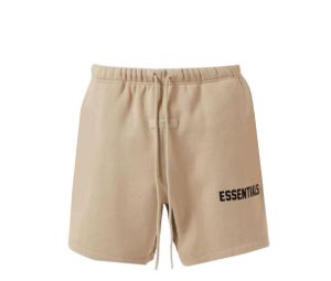 Buy Fear of God Essentials Flocked Logo Shorts In Heavyweight Fleece Dusty Beige (Exclusive) at Sasom – Authentic and Ready to Ship