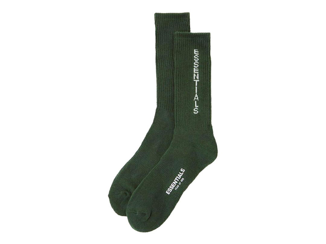 Fear of God Fear of God Essentials Graphic Socks Green