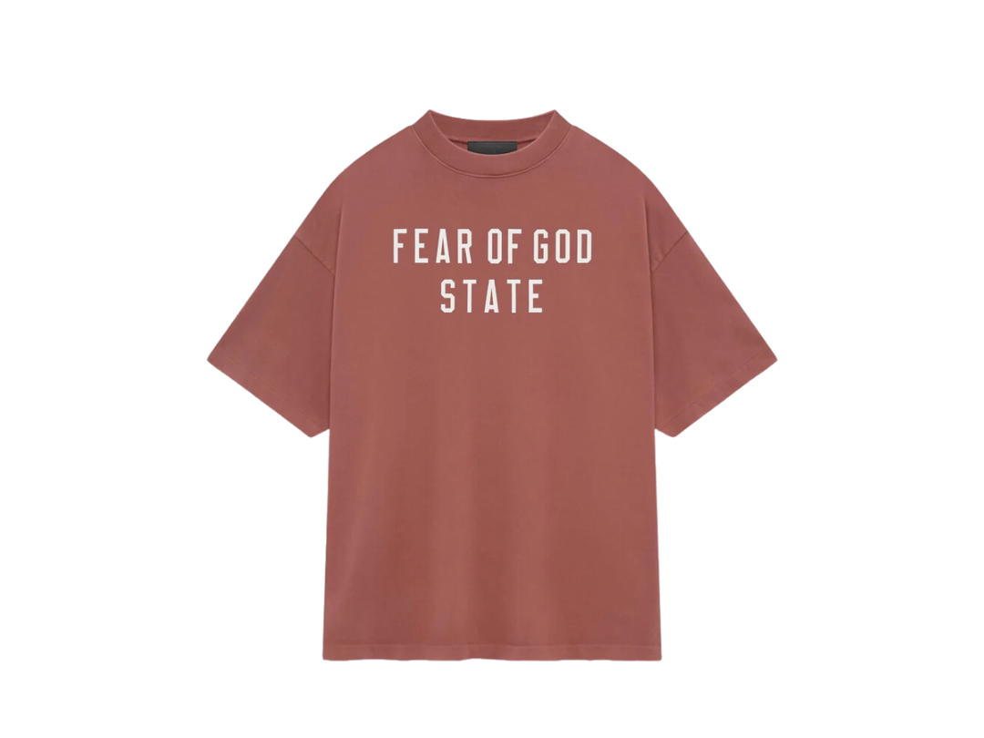 Fear of God Fear of God Essentials Heavy Crewneck Tee Crimson (FW24)