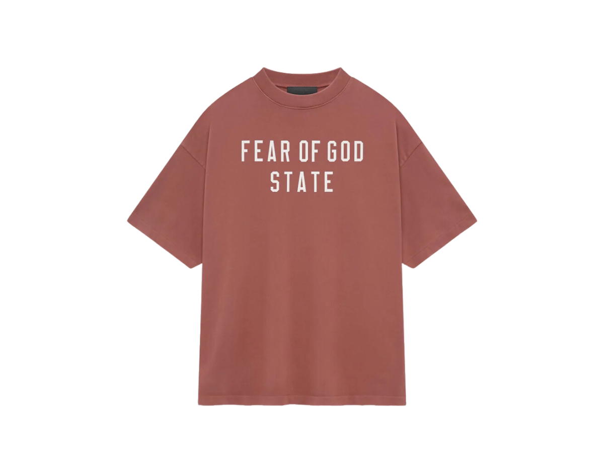 Fear of God Fear of God Essentials Heavy Crewneck Tee Crimson (FW24)