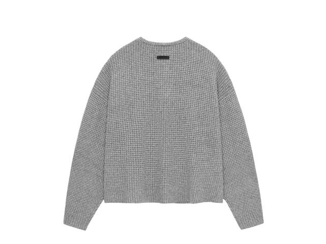 Fear of God Fear of God Essentials Heavy Waffle Cardigan Dark Heather (FW24) - view 2