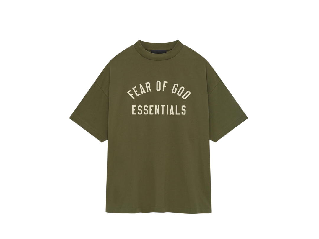 Fear of God Fear of God Essentials Jersey Crewneck Tee Military (FW24)