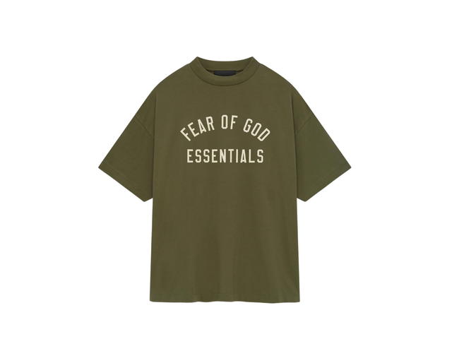 Fear of God Fear of God Essentials Jersey Crewneck Tee Military (FW24) - view 1