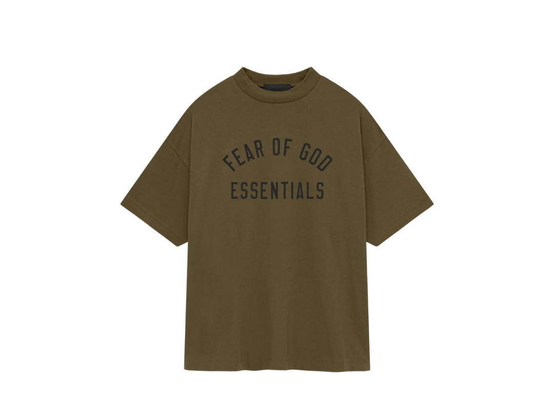 Fear of God Fear of God Essentials Jersey Crewneck Tee Olive (FW24)