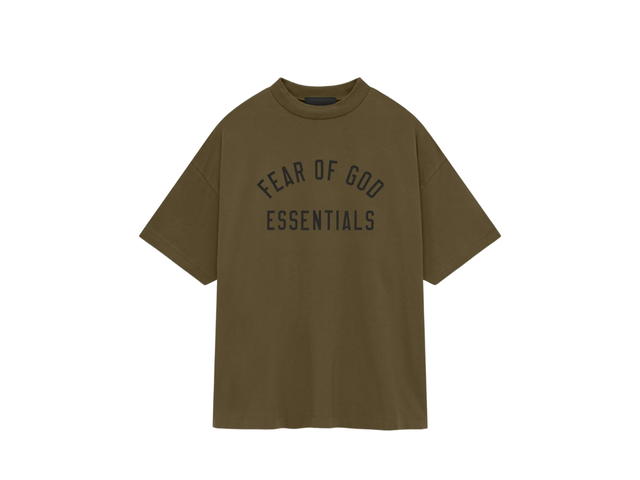 Fear of God Fear of God Essentials Jersey Crewneck Tee Olive (FW24) - view 1