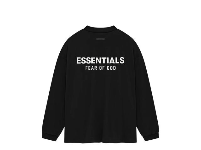 Fear of God Fear of God Essentials Jersey Long Sleeve T-Shirt Black (FW24) - view 1