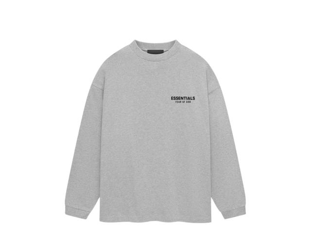 Fear of God Fear of God Essentials Jersey Long Sleeve T-Shirt Light Heather Grey (FW24) - view 2