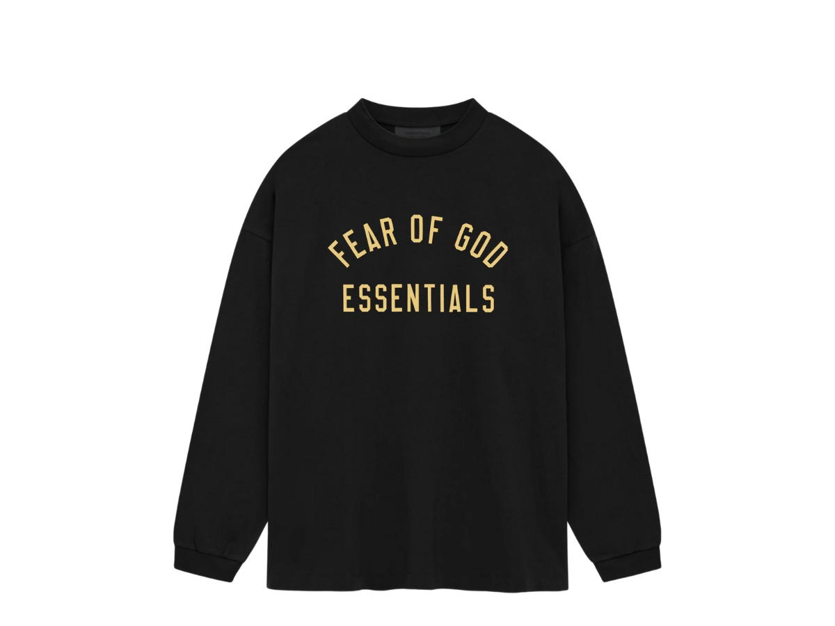 Fear of God Fear of God Essentials Jersey Long Sleeve Tee Black (FW24)