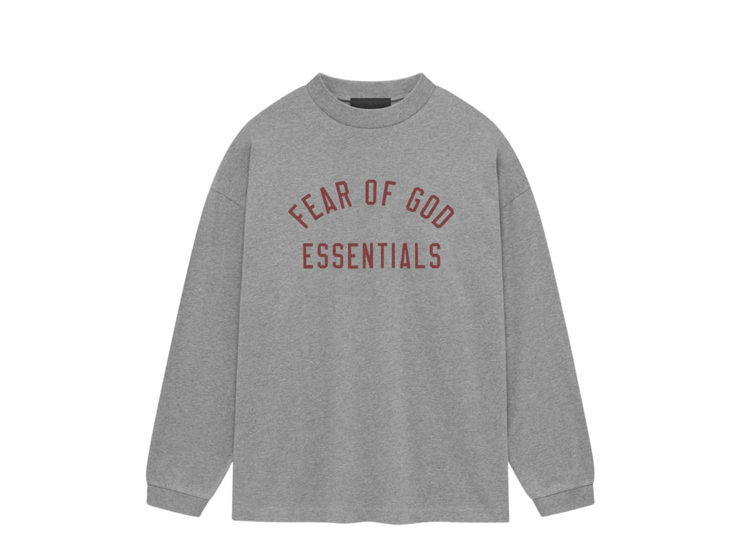 Fear of God Fear of God Essentials Jersey Long Sleeve Tee Dark Heather (FW24)