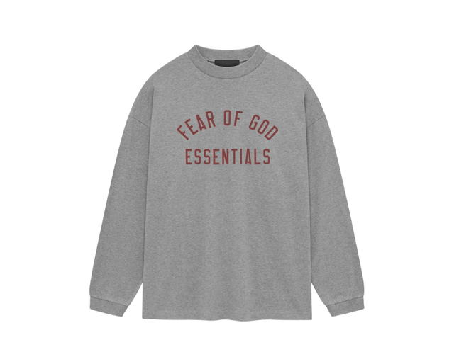 Fear of God Fear of God Essentials Jersey Long Sleeve Tee Dark Heather (FW24) - view 1