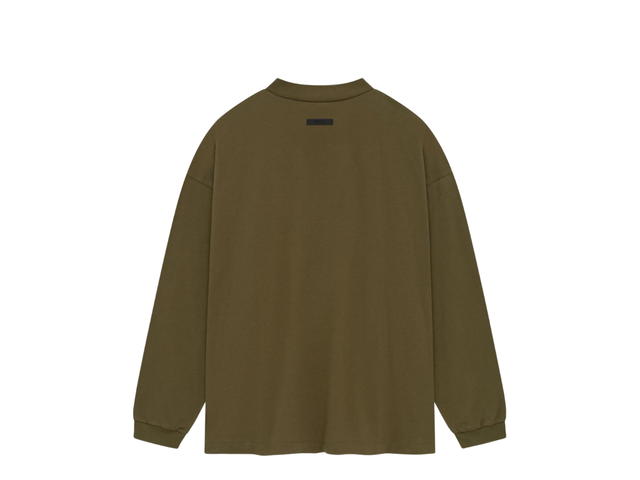 Fear of God Fear of God Essentials Jersey Long Sleeve Tee Olive (FW24) - view 2