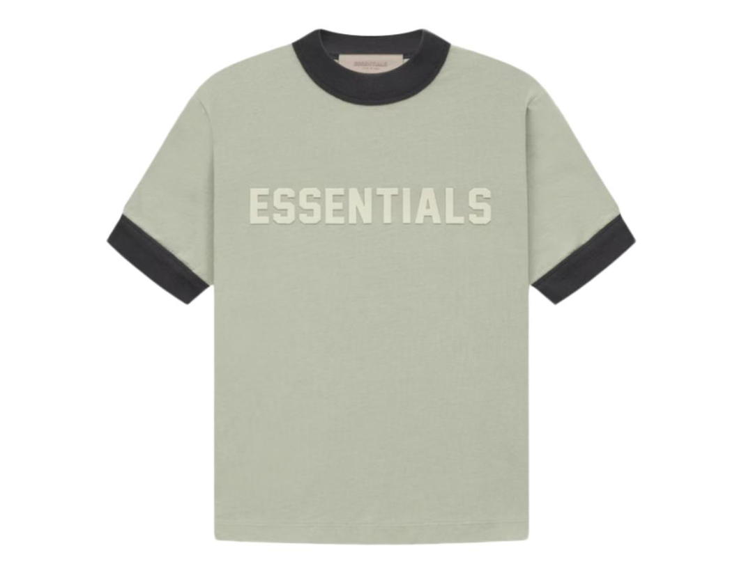 Fear of God Fear of God Essentials Kids Ringer T-shirt Seafoam