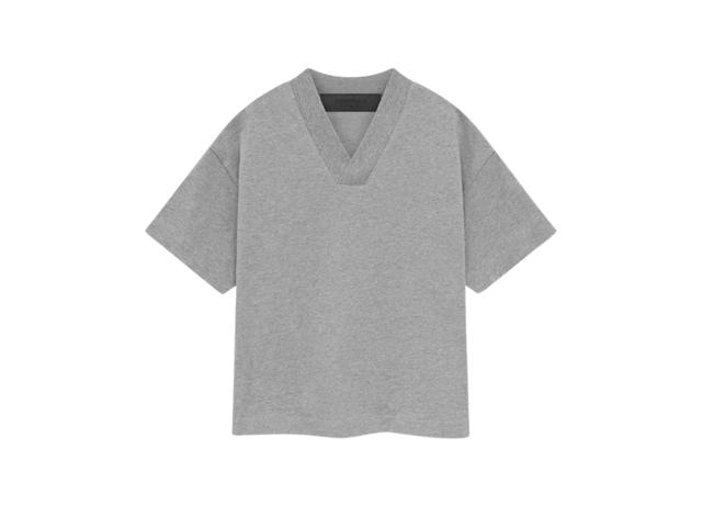 Fear of God Fear of God Essentials Kids V-Neck Tshirt Dark Heather Oatmeal (SP24) - view 1