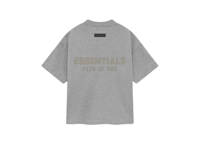 Fear of God Fear of God Essentials Kids V-Neck Tshirt Dark Heather Oatmeal (SP24) - view 2