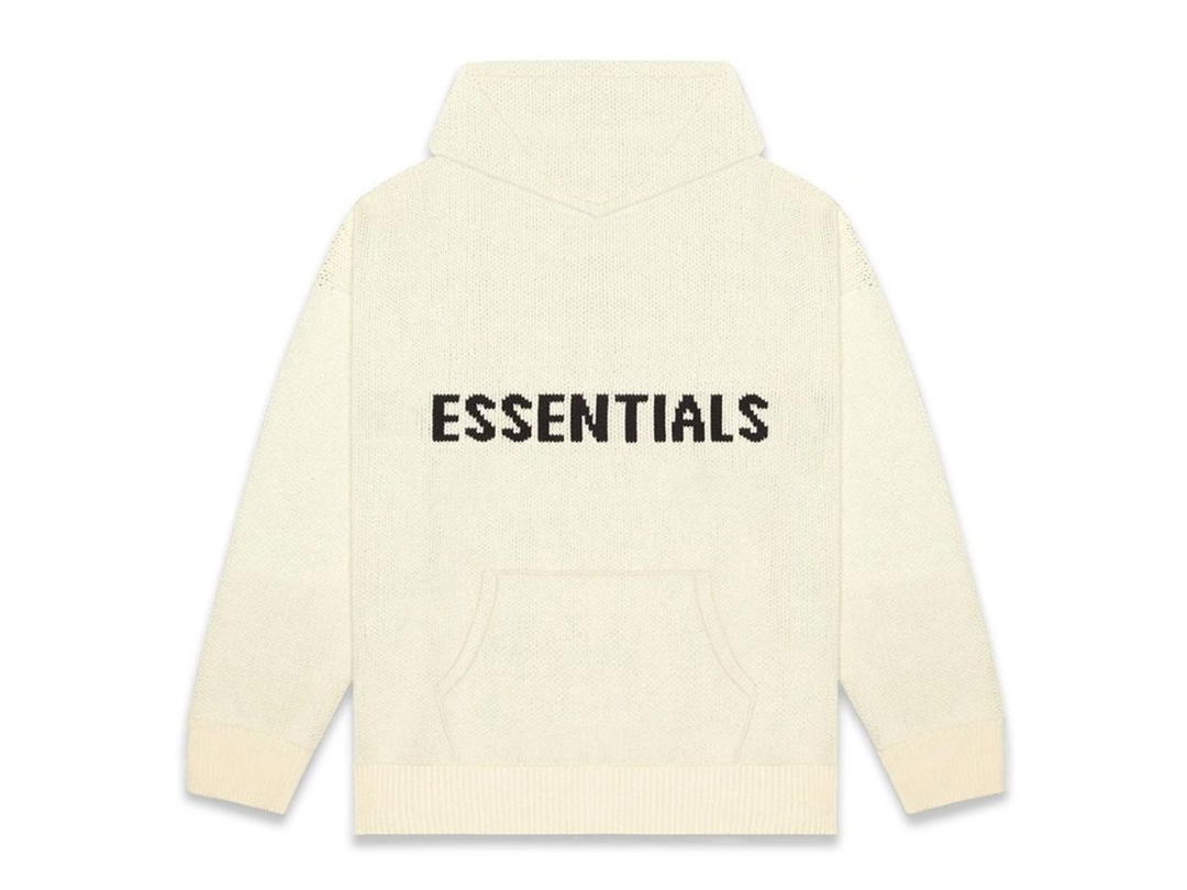 Fear of God Fear of God ESSENTIALS Knit Hoodie Cream