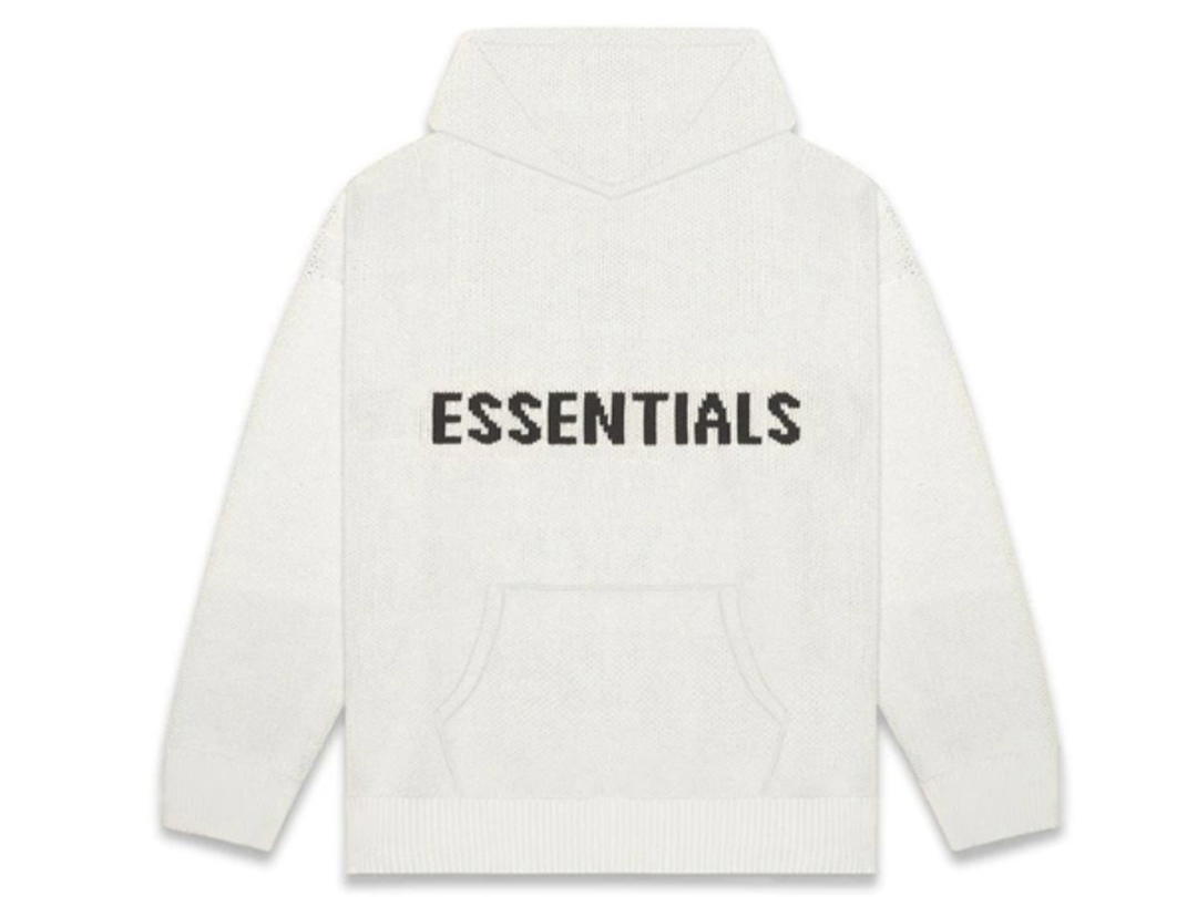 Fear of God Fear of God ESSENTIALS Knit Hoodie Oatmeal/Oatmeal Heather/Light Heather Oatmeal