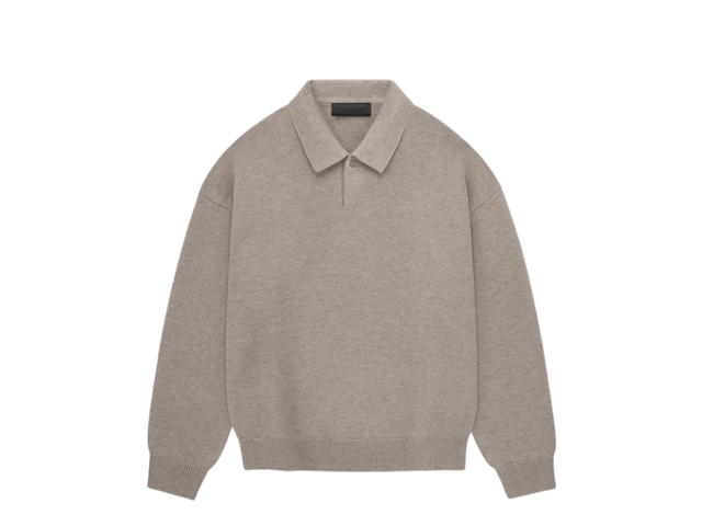 Fear of God Fear of God Essentials Knit Polo Core Heather (FW23) - view 1