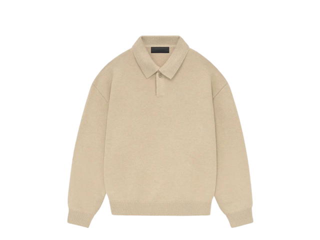 Fear of God Fear of God Essentials Knit Polo Gold Heather (FW23) - view 1