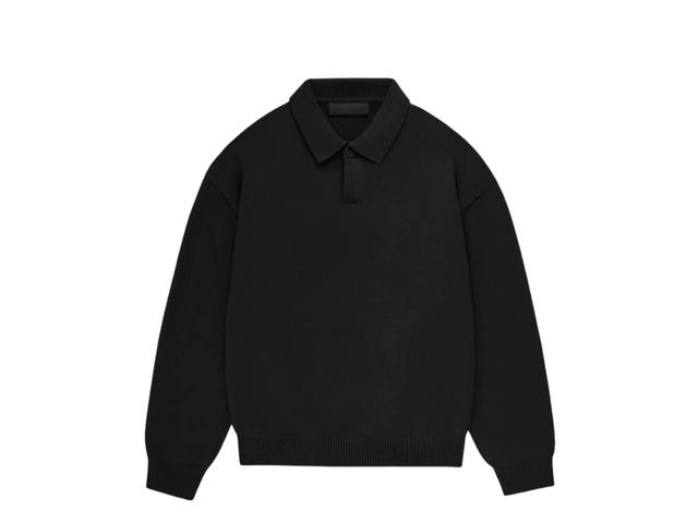 Fear of God Fear of God Essentials Knit Polo Jet Black (FW23) - view 1