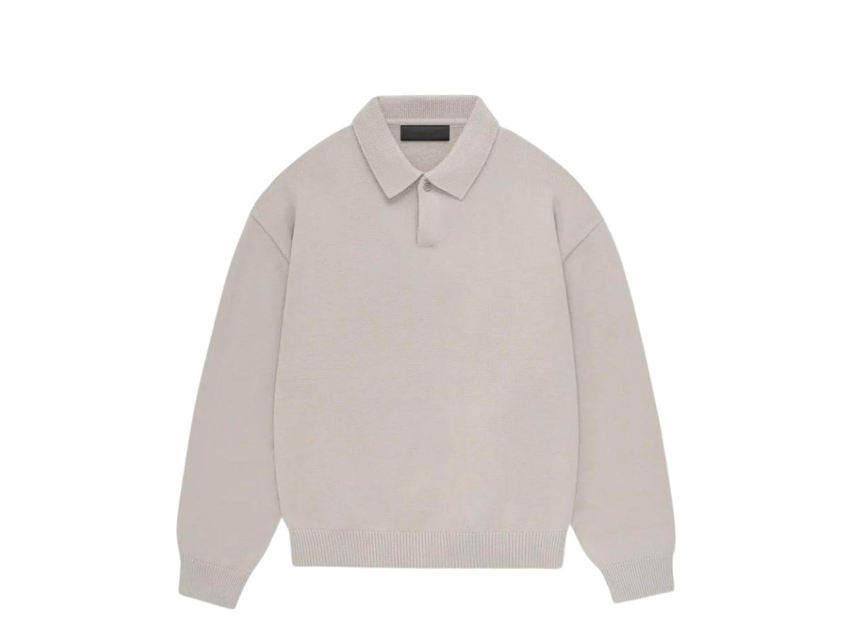 Fear of God Fear of God Essentials Knit Polo Silver Cloud (FW23)