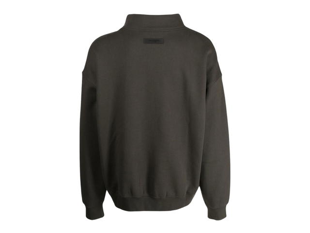 Fear of God Fear of God Essentials Logo Appliqué Mock-Neck Sweatshirt Off Black - view 2