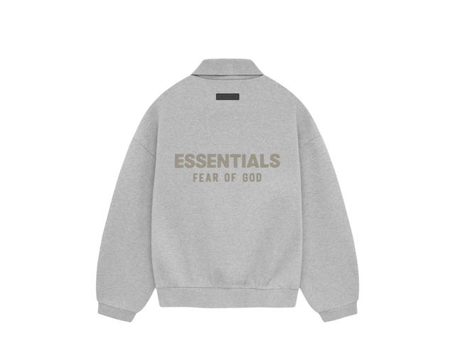 Fear of God Fear of God Essentials Longsleeve Polo Light Heather Grey (SS24) - view 2