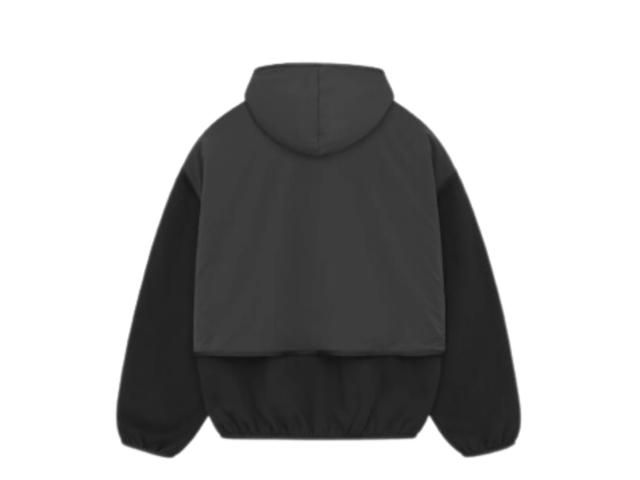 Fear of God Fear of God Essentials Nylon Fleece Hooded Sweatshirt Black-Black (SS24) - view 2