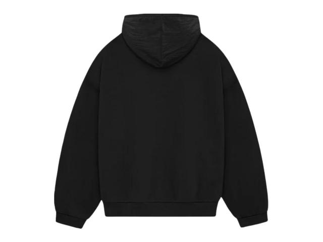 Fear of God Fear of God Essentials Nylon Fleece Hoodie All Jet Black (SS24) - view 2