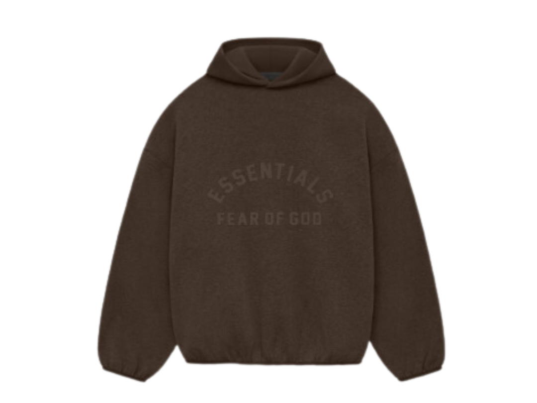 Fear of God Fear of God Essentials Nylon Fleece Hoodie Heather Wood-Wood (SS24)